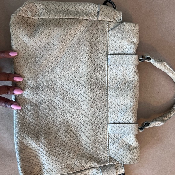 MARC JACOBS Snake Stamped Werdie Top Handle Messenger Satchel Cow Leather Strap - Picture 4 of 14